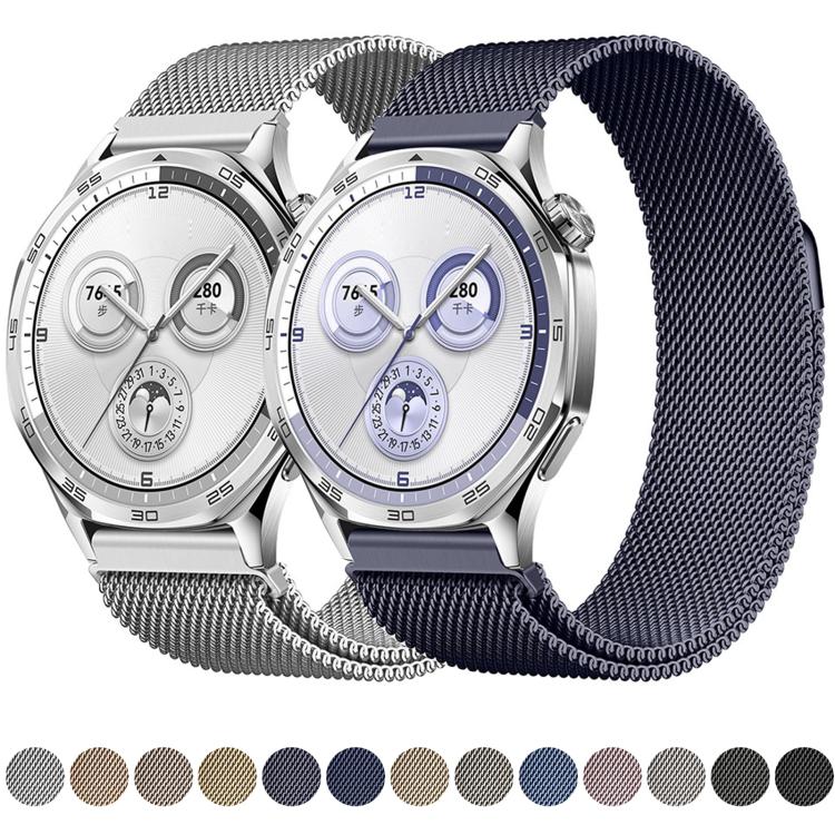 22mm Press Snap Milanese Magnetic Stainless Steel Watch Band(Rose Gold) - Image 3