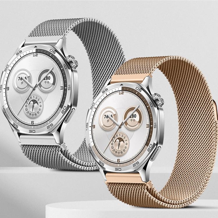 22mm Press Snap Milanese Magnetic Stainless Steel Watch Band(Rose Gold) - Image 7