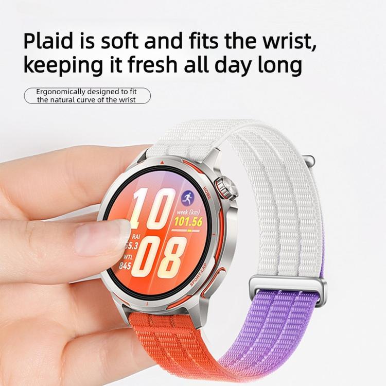 22mm Quick Release Press Button Two Section Breathable Nylon Loop Watch Band(Island Blue) - Image 7