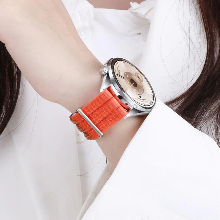 22mm Quick Release Press Button Two Section Breathable Nylon Loop Watch Band(Speed Shadow Black) - Image 8
