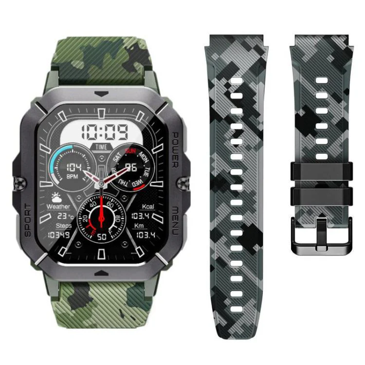 22mm xDfind Camouflage Silicone Watch Band(Black) - Image 2