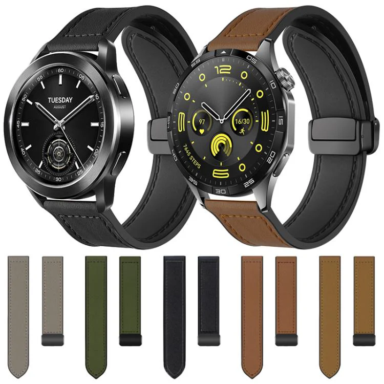 22mm xDfind Crazy Horse Pattern Silicone Skin Magnetic Buckle Watch Band(Army Green) - Image 2