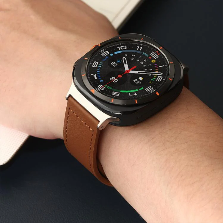 22mm xDfind Rivet Buckle Genuine Leather Watch Band(Black) - Image 7