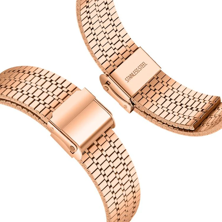 22mm xDfind Seven Beads Buckle Stainless Steel Watch Band(Rose Gold) - Image 3
