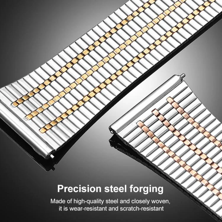 22mm xDfind Seven Beads Buckle Stainless Steel Watch Band(Rose Gold) - Image 8