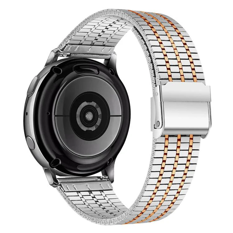 22mm xDfind Seven Beads Buckle Stainless Steel Watch Band(Silver Rose Gold) - Image 2