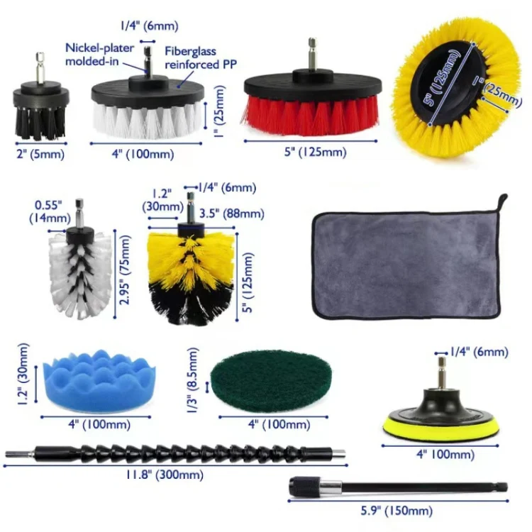 23 PCS / Set Car Tire Slits Multi-Function Cleaning Brush - Image 2