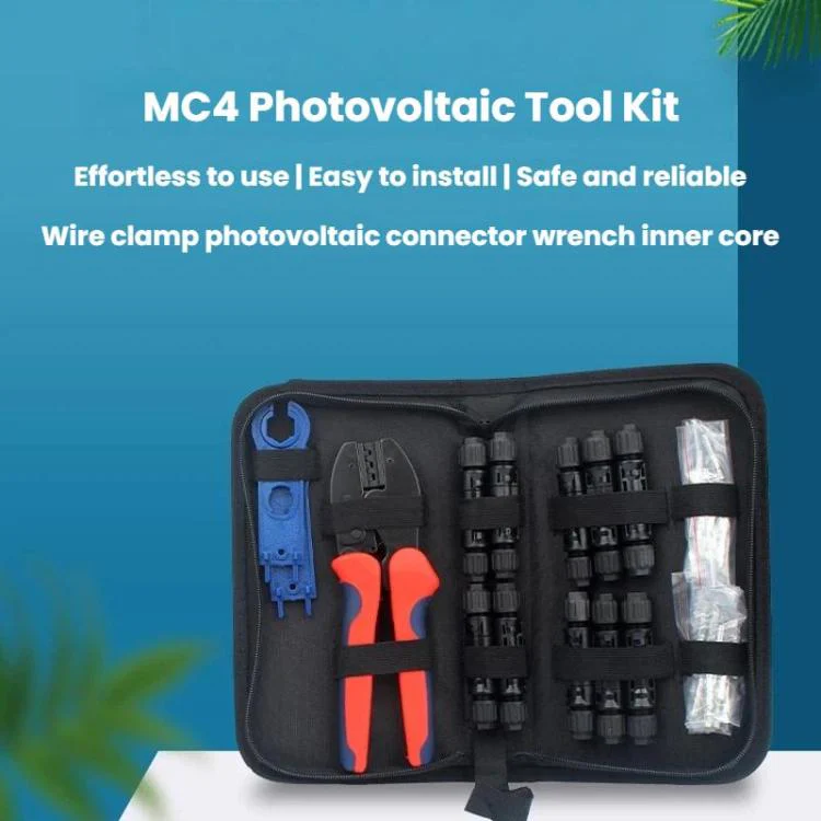 24 in 1 MC4 PV Tool Kit Crimping Pliers, Spanner, PV Connector, Tool Bag - Image 2