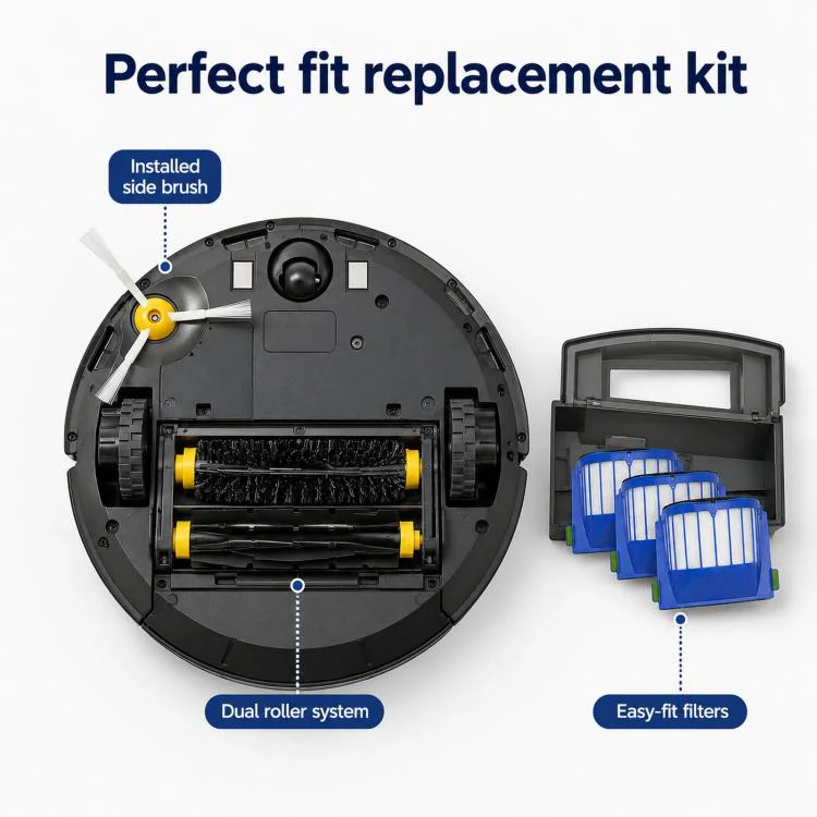 24 In 1 Replacement Parts For iRobot Roomba 600 Series 690 694 650 620 660 651 614 Vacuum Replenishment Kit - Image 6