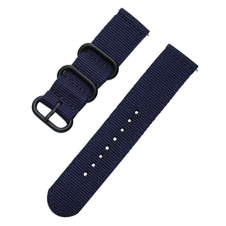 24mm xDfind Ring Buckle Nylon Canvas Watch Band(Midnight Blue) - Image 2