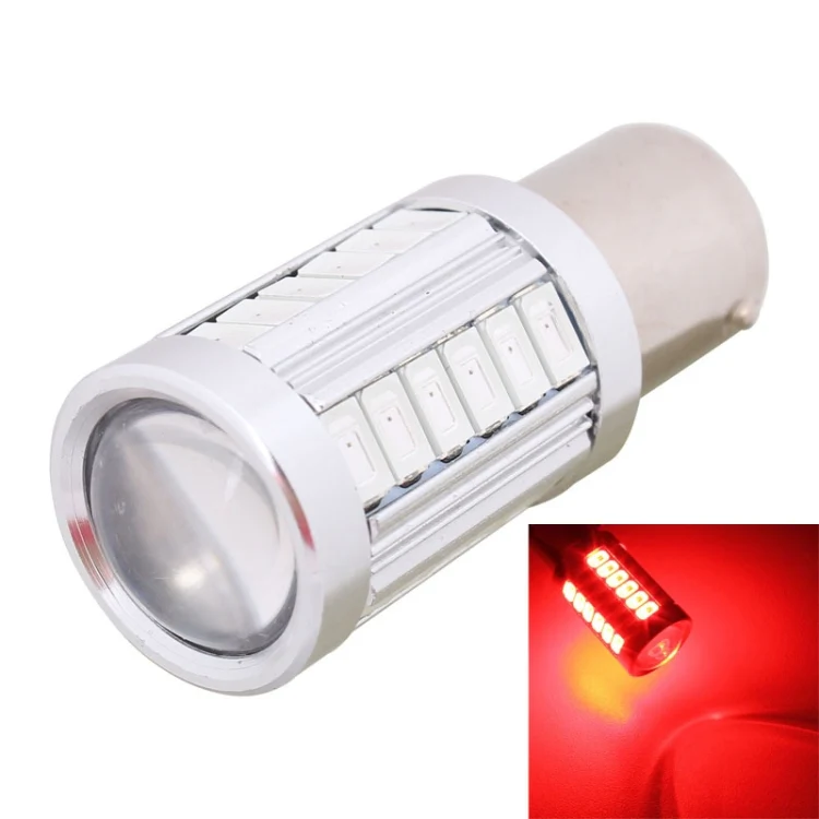 2PCS 1156/BA15S 16.5W 1155LM 630-660nm 33 LED SMD 5630 Red Light Car Brake Light Lamp Bulb for Vehicles , DC12V(Red Light)