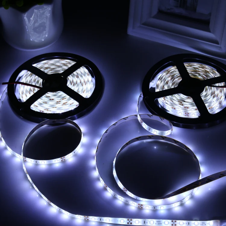 2pcs Bare Board 2835 SMD Dimmable White Light / Warm Light LED Rope Light, 60 LED/m, Length: 5m, 12V 2A 100-240V(US Plug) - Image 5