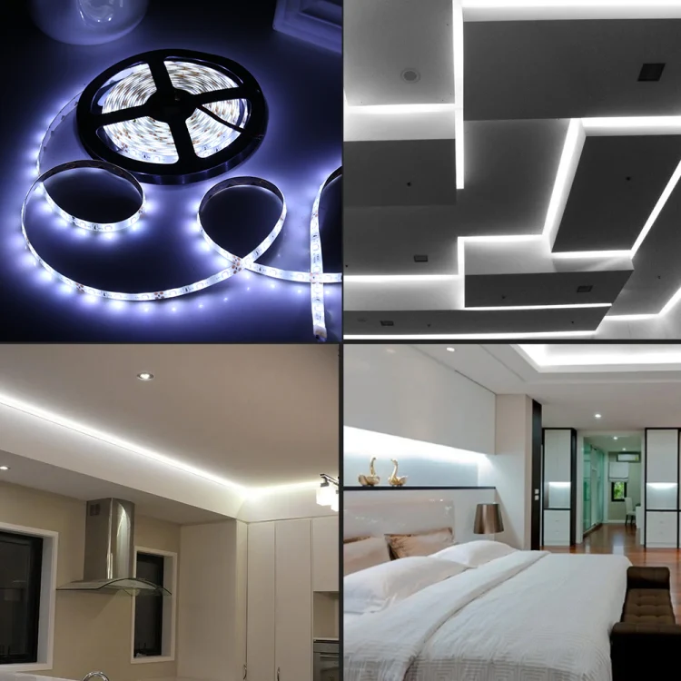 2pcs Bare Board 2835 SMD Dimmable White Light / Warm Light LED Rope Light, 60 LED/m, Length: 5m, 12V 2A 100-240V(US Plug) - Image 6
