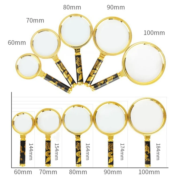 2pcs Elderly Reading Books Handheld Magnifier, Diameter:100mm(Removable Handle) - Image 2
