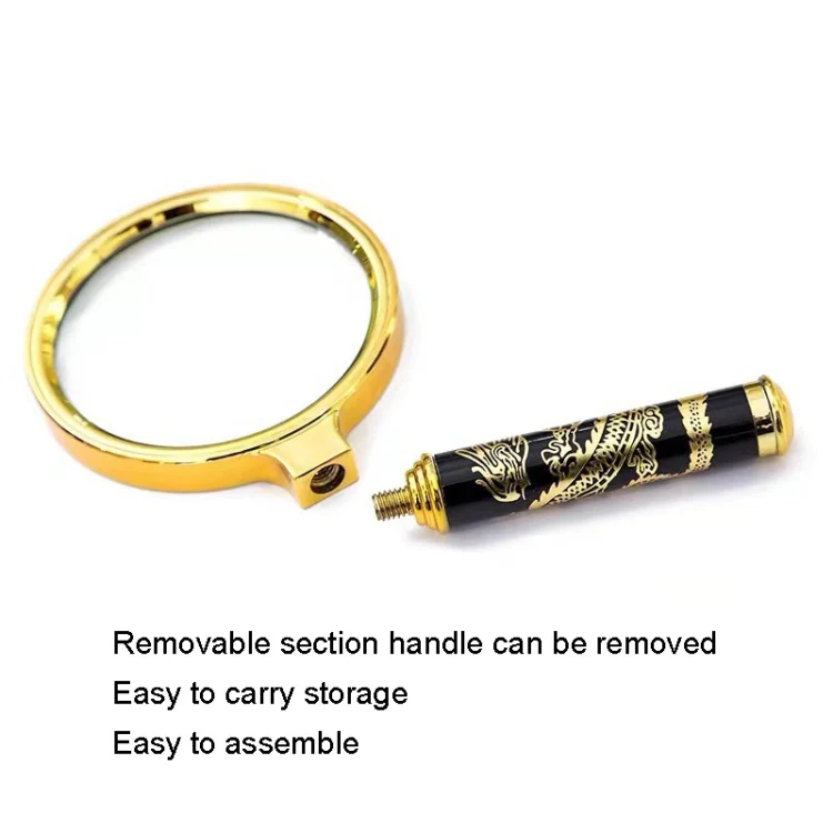 2pcs Elderly Reading Books Handheld Magnifier, Diameter:100mm(Removable Handle) - Image 3