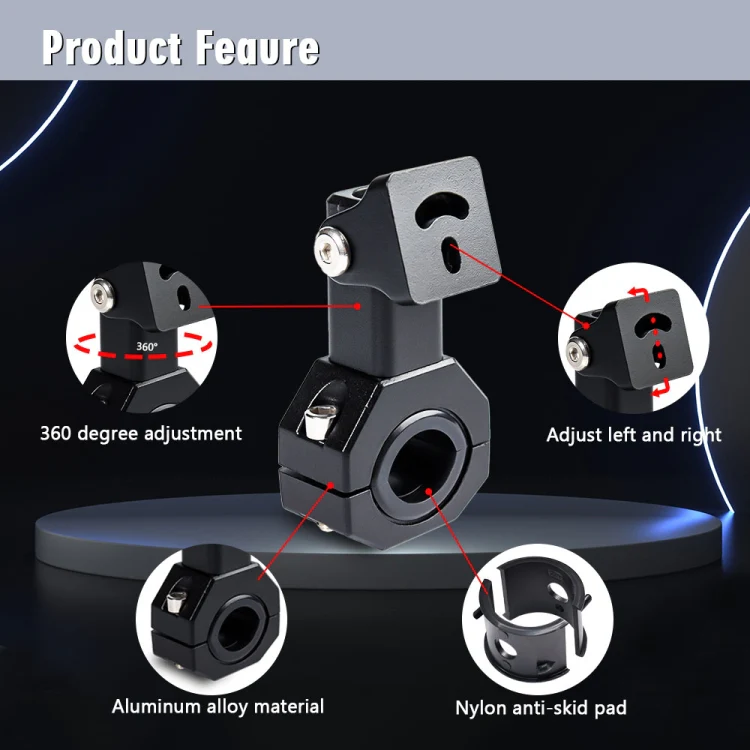 2pcs LT02 Motorcycle Light Universal Bracket - Image 4