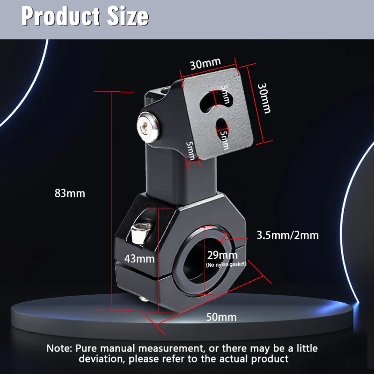 2pcs LT02 Motorcycle Light Universal Bracket - Image 5