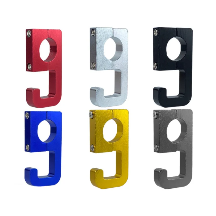 2pcs Motorcycle Type 69 Aluminum Alloy Multifunctional Helmet Hook(Black) - Image 2
