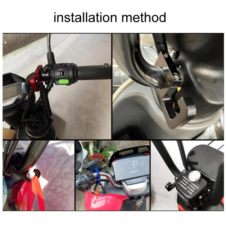 2pcs Motorcycle Type 69 Aluminum Alloy Multifunctional Helmet Hook(Black) - Image 4