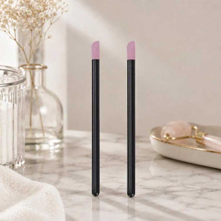 2pcs/Pack Angled Quartz Nail Pen Nail Surface Polishing Tool(Black)