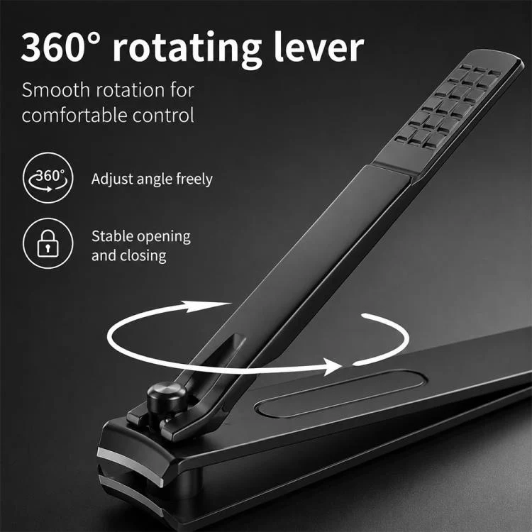 2pcs/Pack Stainless Steel Flat-Tip Nail Clippers Nail Trimming Tools, Small and Large Size(Black) - Image 10