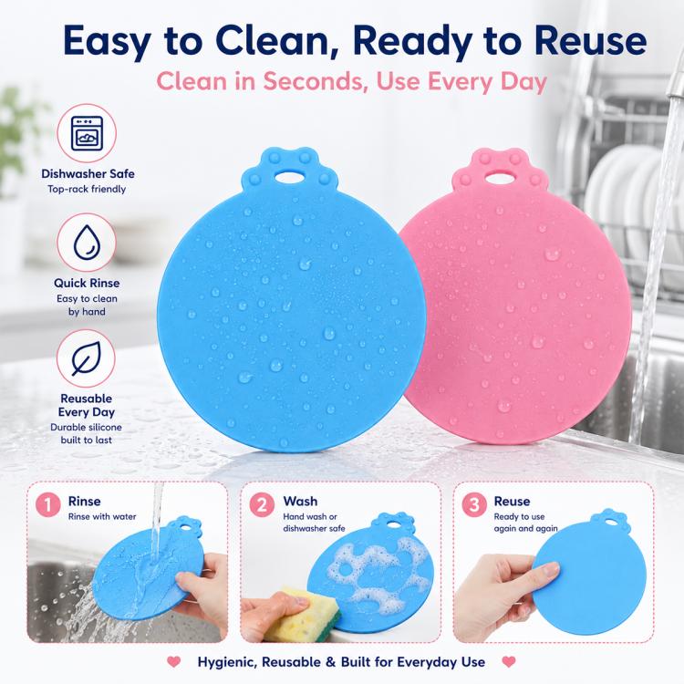 2pcs Pet Food Cans Sealed Silicone Lid(Sky Blue+Pink) - Image 7
