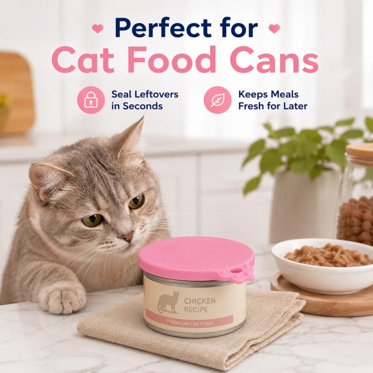 2pcs Pet Food Cans Sealed Silicone Lid(Sky Blue+Pink) - Image 8
