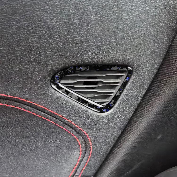 2pcs/Set Forged Gold Foil Carbon Fiber Car Door Air Outlet Decorative Sticker for Chevrolet Corvette C8 2020-, Left and Right Driver(Blue) - Image 3