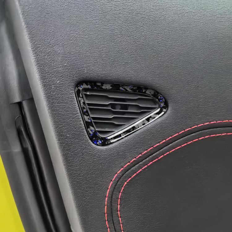 2pcs/Set Forged Gold Foil Carbon Fiber Car Door Air Outlet Decorative Sticker for Chevrolet Corvette C8 2020-, Left and Right Driver(Blue) - Image 4