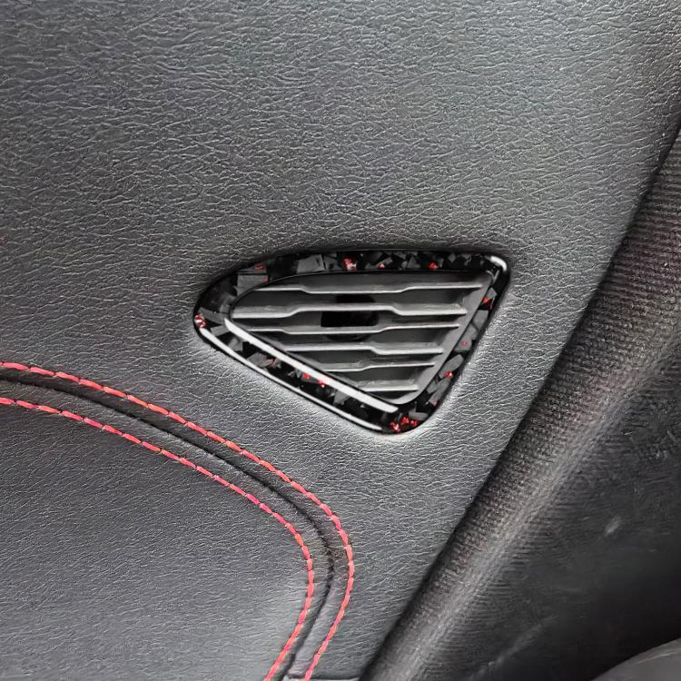 2pcs/Set Forged Gold Foil Carbon Fiber Car Door Air Outlet Decorative Sticker for Chevrolet Corvette C8 2020-, Left and Right Driver(Red) - Image 3