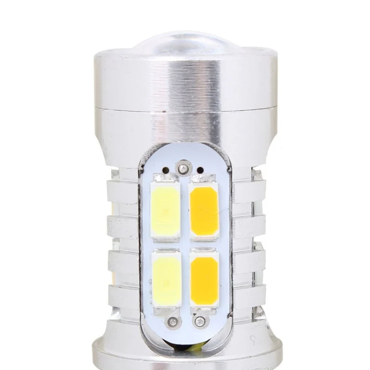 2PCS T20 10W 700LM Yellow + White Light Dual Wires 20-LED SMD 5630 Car Brake Light Lamp Bulb, Constant Current, DC 12-24V - Image 5