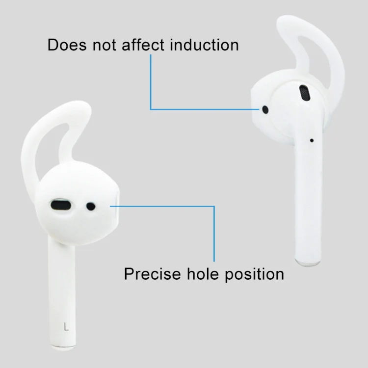 2pcs Wireless Bluetooth Earphone Silicone Ear Caps Earpads for Apple AirPods(Pink) - Image 3