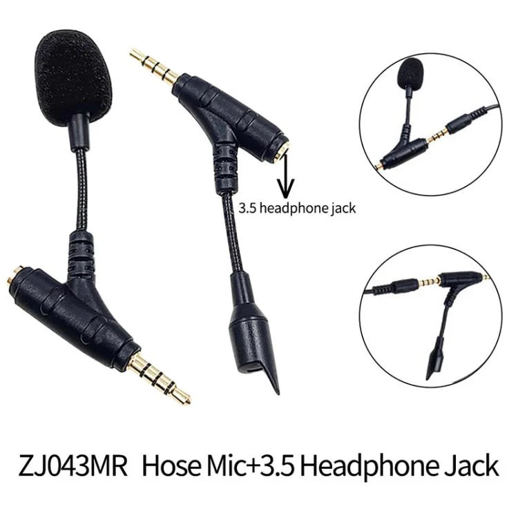 3.5mm Elbow Dual Ports Microphone for Mobile Live Broadcast, Length:80mm - Image 4