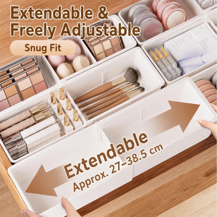 3 in 1 24-29x22x5.5cm Retractable Drawer Storage Box - Image 4