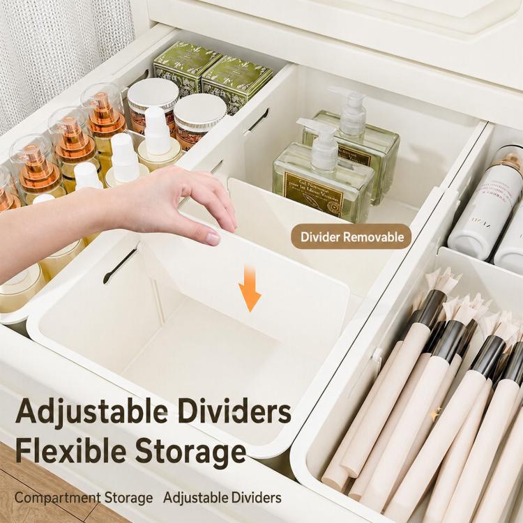 3 in 1 24-29x22x5.5cm Retractable Drawer Storage Box - Image 6