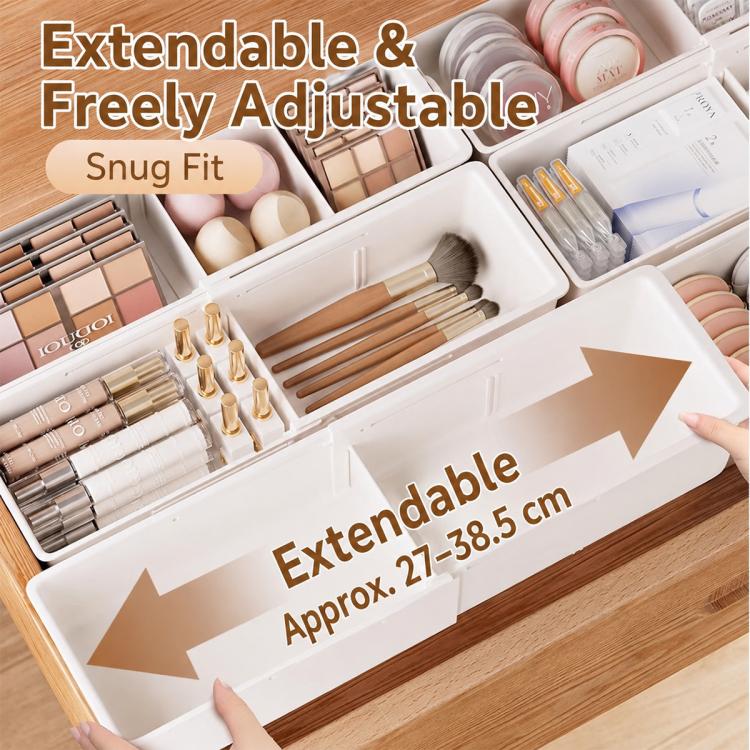 3 in 1 24-29x22x5.5cm Retractable Drawer Storage Box - Image 8