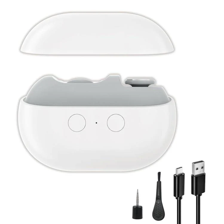 3-in-1 Electric Nail Clipper & File All-in-One Automatic Trimmer with Magnetic Cover(M7 White)