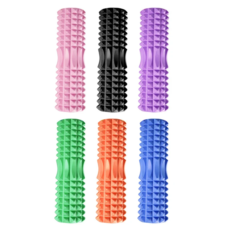3 in 1 Eva Foam Roller Hollow Muscle Relaxation Roller Yoga Column Set, Length: 45cm (Orange Crescent) - Image 3