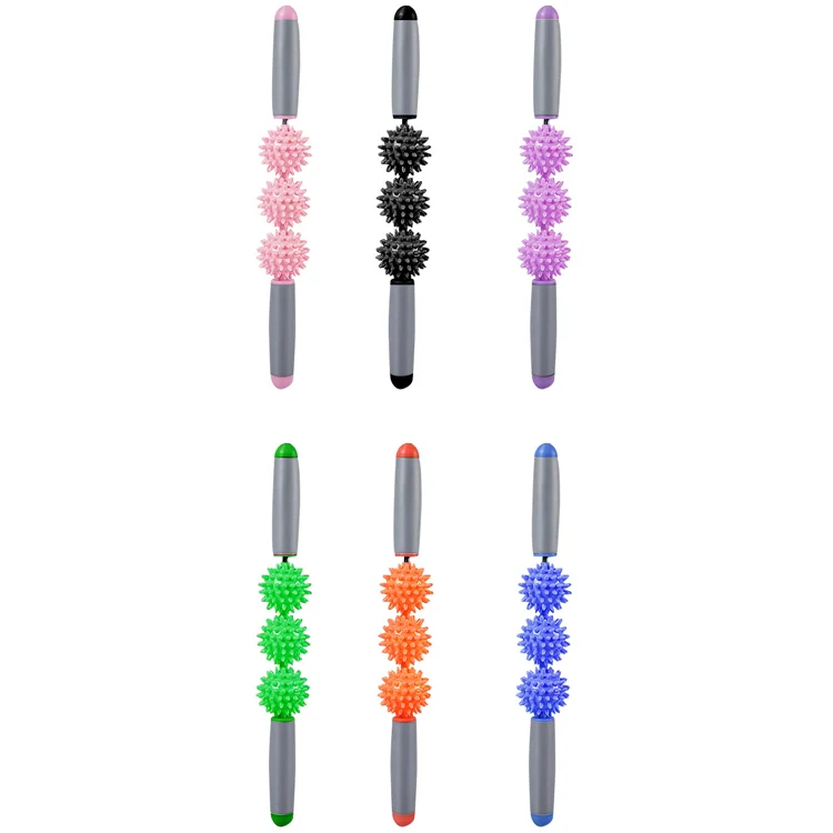 3 in 1 Eva Foam Roller Hollow Muscle Relaxation Roller Yoga Column Set, Length: 45cm (Orange Crescent) - Image 5
