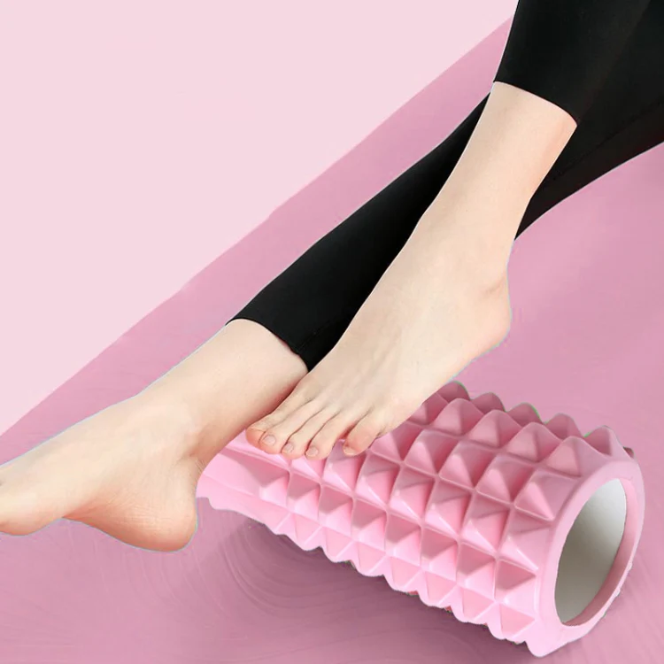 3 in 1 Eva Foam Roller Hollow Muscle Relaxation Roller Yoga Column Set, Length: 45cm (Pink Wolf Tooth) - Image 9