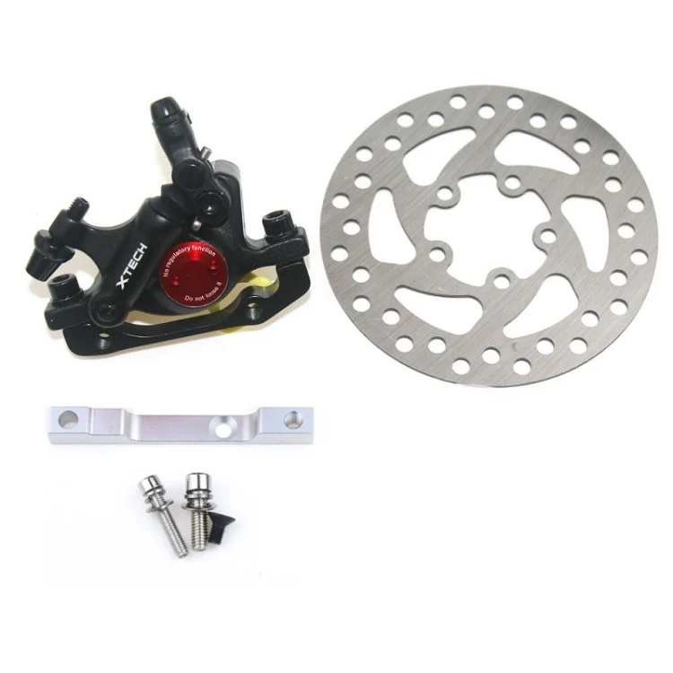 3 in 1 Scooter Modified Hydraulic Brake + 120mm Disc Brake Disc + Modified Seat Set For Xiaomi Mijia M365 Pro(Black Brake + Silver Adapter) - Image 2