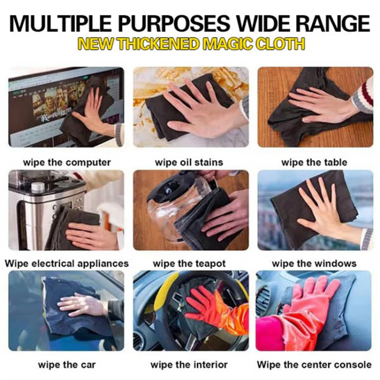 3 In 1 Wiping Cloth Cleaning Cloth For Wiping The Glass And Car Without Leaving Marks, Size: 50x50cm - Image 7