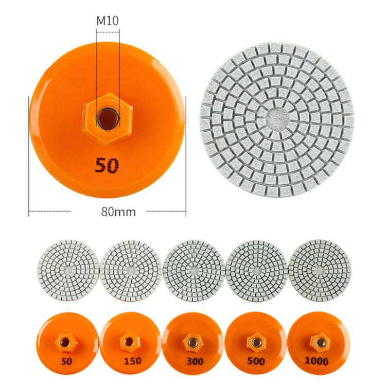 3 inch 8cm One-piece Diamond Dry Grinding Disc Tile Edge Grinding Disc, Mesh: 300 - Image 10