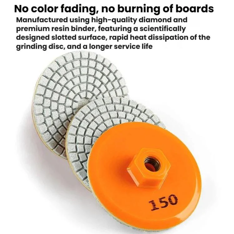 3 inch 8cm One-piece Diamond Dry Grinding Disc Tile Edge Grinding Disc, Mesh: 300 - Image 4