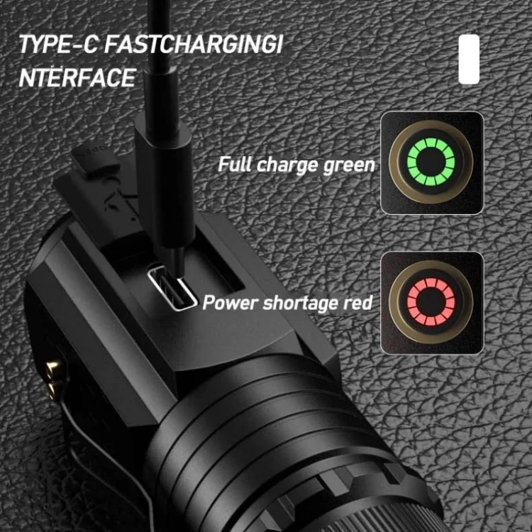 3 LED Mini Flashlight Rechargeable Waterproof 2000LM Super Bright Torch, Spec:  Tail Magnet - Image 7