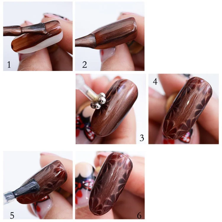 3 PCS Cat Eye Gel Magnet Pen Double Head Magnetic Pen Plum Branding Flower Magnetic Pen Nail Cat Eye Magnet New Tool(pink) - Image 4