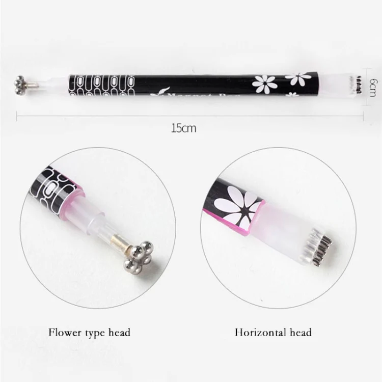 3 PCS Cat Eye Gel Magnet Pen Double Head Magnetic Pen Plum Branding Flower Magnetic Pen Nail Cat Eye Magnet New Tool(pink) - Image 6