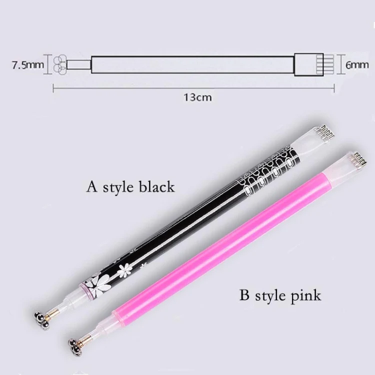 3 PCS Cat Eye Gel Magnet Pen Double Head Magnetic Pen Plum Branding Flower Magnetic Pen Nail Cat Eye Magnet New Tool(Powder Transparent Label) - Image 5