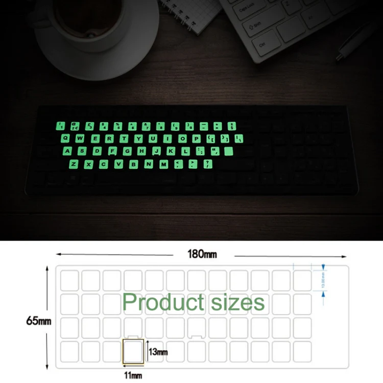 3 PCS Luminous Keyboard Stickers Notebook Desktop Computer Keyboard Stickers(Korean) - Image 6