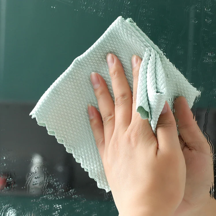 30 PCS Non-Marking And Easy-To-Dry Fish Scale Rags Kitchen Cleaning Towels, Random Color Delivery, Specification: 25x25cm(Bulk, No Packaging) - Image 6